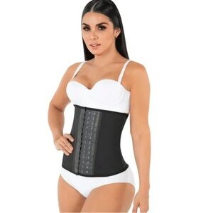 Jackie London Strapless Waist Trainer Corset Black - Large